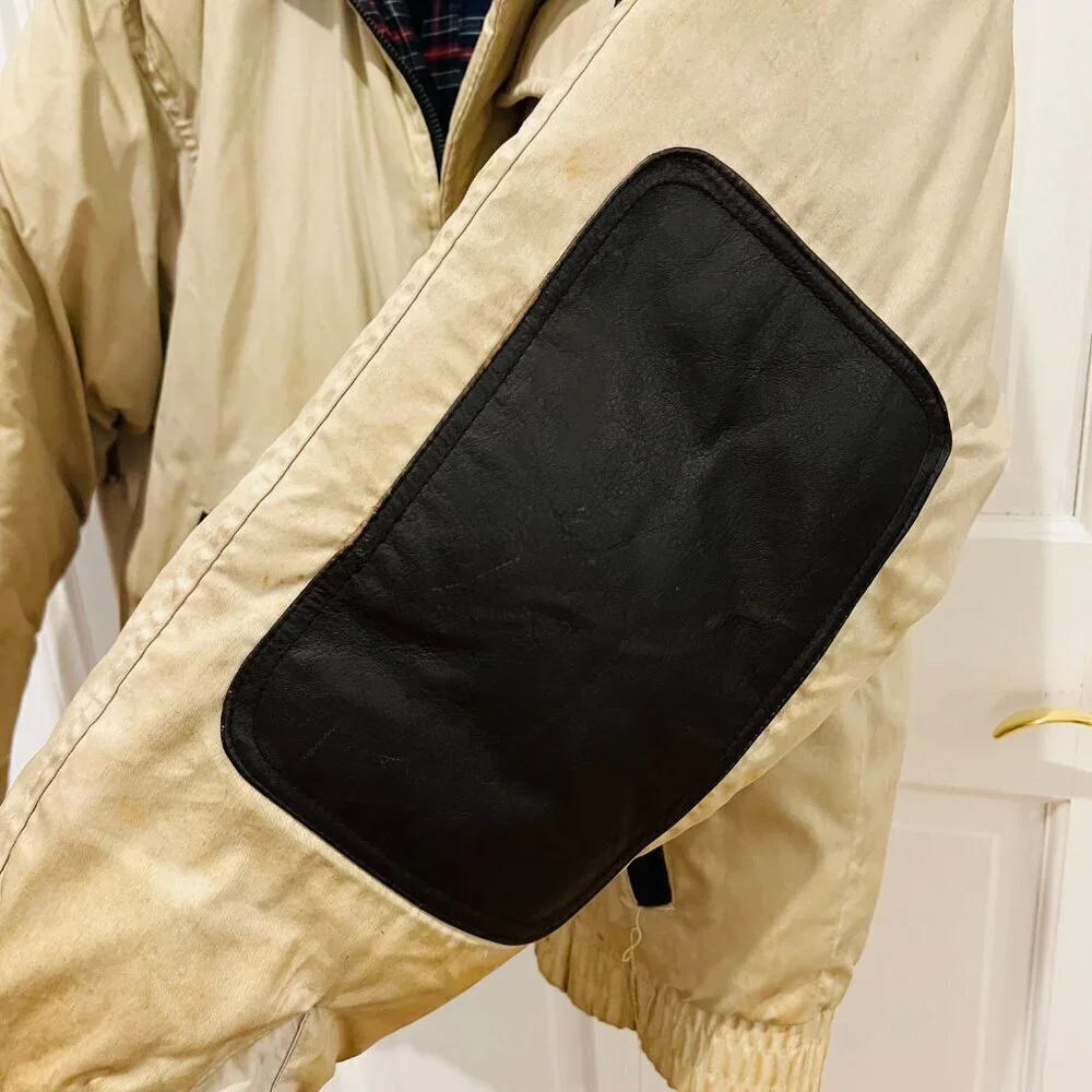 Vintage Penfield Distressed Down Puffer Jacket Coat with Leather Elbow Patches L